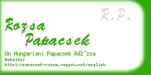 rozsa papacsek business card